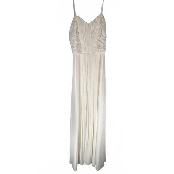 NWT WTOO WattersFloor Length Georgette GownIvory Beach Bridal Wedding 2